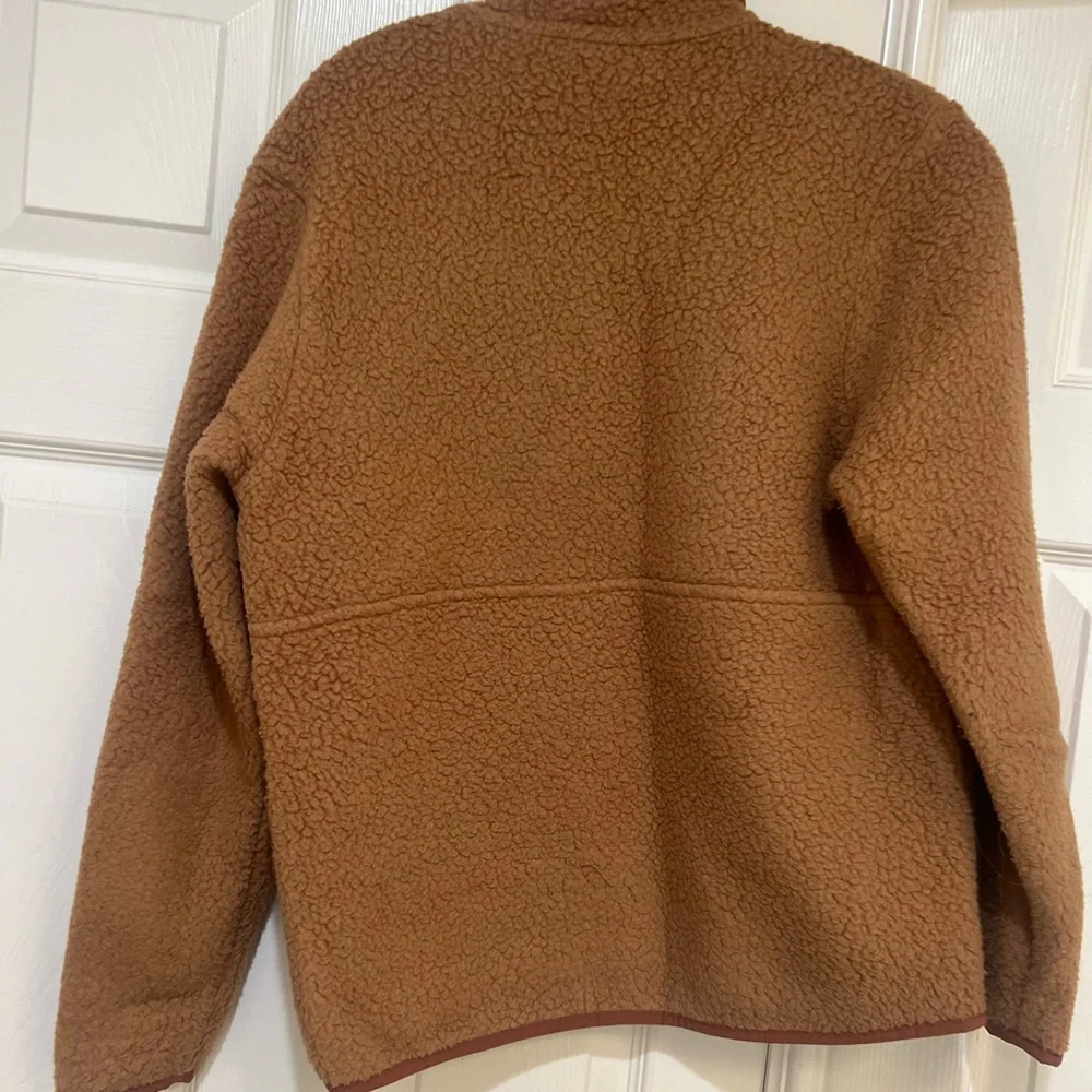 Patagonia‎ Pullover Womens small Brown Tan Half Zip Retro Pile Marsupial Fleece - Picture 6 of 13